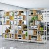 Prateleira Divisória Simples para Escritório Estante de Livros de Chão Sala de Estar Entrada Tela Decorativa Suporte de Exibição Suporte de Ferro Multicamadas