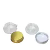 Suministro en Stock de Venta Caliente Transfronteriza de Botellas para Contorno de Ojos de 5g con Fondo Delgado, Botellas para Crema Facial Tipo Prensa de Material Blanco Cristalino, Tapas de Aluminio Doradas, Tapas de una Sola Capa
