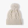 Gorro de Lana Tejido Jacquard para Otoño e Invierno, Versátil para Mujer, Transfronterizo, para Uso Exterior Casual, en el Trabajo y Diario
