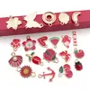 20 Estilos de Corazón Rojo con Goteo de Aceite, Mariposa, Rosa, Aleación, Accesorios de Joyería, Colgantes DIY para Collares y Pulseras