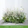 Arte Floral de Três Caracteres, Combinação de Paisagismo com Planta Verde Artificial, Decoração de Paisagem com Flores Artificiais, Vitrine de Arte Floral, Decoração de Pátio