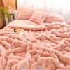 Manta de Felpa de Conejo Artificial de Color Sólido con Burbujas Grandes Doble Cara Manta Gruesa para Sofá Manta de Tiro Manta para Siesta