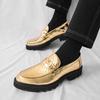 Zapatos de Cuero Formales de Negocios Nuevos Brogue Casual Mocasines Borlas Slip-On Zapatos de Cuero Británicos de Punta