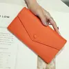 Cartera de mujer Piel Corta Piel de Vaca Billetera para Monedas Plegable Triple Hebilla Superior Piel de Vaca Pequeña Bolsa para Tarjetas Cartera Pequeña