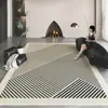 Alfombra Sencilla para Sala de Estar Resistente a la Suciedad Fácil de Cuidar Transfronteriza Antideslizante Cobertura Total Alfombra para Sofá y Mesa de Café Alfombra Avanzada de Terciopelo de Cristal