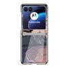 Adecuado para Funda de Teléfono Móvil Motorola Razr50 Funda Protectora de Vidrio Electrochapado Razr60 Paisaje Natural Creativo
