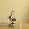 Quemador de Incienso Ruihe Corona Roja Grulla Pequeña Horno Colgante de Loto Adorno Creativo para Mesa de Té en Casa Horno de Aromaterapia Incienso de Sándalo Xiangyun