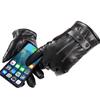 Guantes de Cuero para Hombre de Venta Caliente Transfronteriza en Stock, Guantes de PU de Tres Capas Cálidos de Invierno Forrados de Felpa con Pantalla Táctil, Guantes de Ciclismo al por Mayor