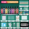Tela Especial para Pintura Tie-Dye, Kit de Materiales de Manualidades DIY para Niños, Juego de Herramientas para Teñir Toallas Cuadradas de Jardín de Infancia, Escuela Primaria