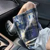 Calça Esportiva Tie-Dye Verão 2025 Estilo Americano Retrô Nicho Casual Calça de Cinco Pontos Shorts Xadrez Estilo Masculino