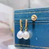 Aretes de Perla con Broches de Plata 925, Joyería de Cobre Chapado en Oro de 18K con Circonita en Forma de Lágrima, Accesorios para Bricolaje Versátiles para Varios Estilos