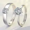 Anillos de Pareja Japoneses y Coreanos, Anillos de Boda con Diamantes Artificiales, Propuesta en Vivo, Anillos Falsos, Accesorios de Boda de Moda para Mujer, Estilo Popular de Moda