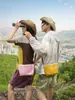 Bolso Cruzado de Color Bloqueado para Exteriores Estilo Montaña para Hombres, Bolso de Hombro Ligero para Senderismo y Montañismo, Bolso de Pecho Multifuncional, Bolso para Teléfono Móvil para Mujeres