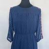 Vestido de Mangas Bordadas para Mujer, Vestido Jacquard Transfronterizo Europeo y Americano de Amazon, Temperamento de Comercio Exterior, Elegante Vestido Largo de Cuello Redondo