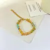 Set de Joyería Asimétrico de Sorting de Colores Zirconia Splicing Lugong Niche Único Pulsera Collar
