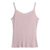 Camisola de Seda Huaye para Mujer Ropa Exterior con Fondo Chaleco de Encaje Versátil Top sin Mangas de Seda de Morera Verano