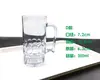 Taza de Cerveza acrílico plástico gran capacidad taza de cerveza con asa transparente vaso para bebidas bar