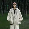 Chaqueta Exterior Enbu para Hombre Estilo Montaña Otoño, Abrigo con Capucha Versátil Unisex Casual Holgado de Moda para Hombre