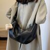 Bolso Grande de Mujer Otoño/Invierno 2026 Nuevo Diseño de Nicho Vintage Correa Ancha Bolso de Hombro Cruzado Bolso de Empanada Plisado