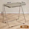Mesa dobrável transparente acrílica vintage, estilo moderno e na moda, conjunto de mesa e cadeira portátil para varanda de casa, mesa de centro nórdica