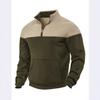 Amazon Transfronterizo Temu Fábrica de Origen Venta Caliente Transfronteriza Sudadera con Media Cremallera Bloques de Color Moda al Aire Libre Casual