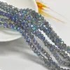 Cuentas Planas de Ábaco de 4 mm Cuentas de Vidrio de Cristal Cuentas de la Rueda de la Fortuna Ropa DIY Cuentas Sueltas Accesorios para el Cabello Accesorios para Bufanda y Collar