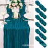 Runner de Mesa Tecido Amassado Fio Bali Amazon Transfronteiriço Estilo Boêmio Casamento Festival Festa Gaze Semitransparente