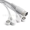 Cable para Mascarilla Facial con Hebilla Magnética Personalizada de 1 a 4, Cable de Electrodo para Instrumento de Terapia de Belleza, Cable de Fisioterapia Grande Din a Hebilla Magnética