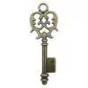 Llave Antigua de Bronce Vintage, Accesorios Creativos de Aleación para Joyería DIY, Colgante de Llave en Forma de Corazón Moderno y Personalizado