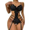 Lingerie Erótica Europeia e Americana Renda Body Sexy Pijama Casual Costas Abertas Feminino Justo Abertura na Virilha Dropshipping Feminino