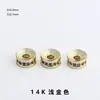 Relleno de Oro de 14K Color Duradero Cuentas Espaciadoras Ruedas Dentadas Cóncavas Espaciadores Pulsera Collar DIY Cuentas Hechas a Mano