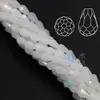 Material de cuentas hecho a mano para manualidades, accesorios de flores, cuentas sueltas, cristal, agujero mediano, cuentas de gota 10x 15 mm 50/tira