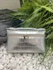 Lp19Gigi Mesmo Estilo Bolsa de Maquiagem Caixa com Padrão de Crocodilo Bolsa de Almoço de Couro Genuíno Bolsa Pequena Quadrada de Ombro Cruzado de Mão