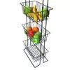 Hierro Forjado Fruta Snack Hogar Cocina Estante de Almacenamiento Organizador Hogar Multicapa Amazon Cesta de Almacenamiento Sala de Estar Cesta de Frutas