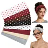 Diadema de Punto con Lunares Retro Estilo Europeo y Americano Diadema Deportiva Absorbente de Sudor Headwear para Lavarse la Cara Pañuelo para la Cabeza