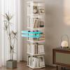 Estante de Livros Luxo Leve Estante Rotativa de Livros Nova Estante Transparente de PET Estante de Chão Multicamadas Doméstica Armário de Armazenamento de Livros