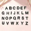 Patches bordados de mini letras em inglês mais vendidos em todo o mundo com texto preto e bordas brancas, patches com adesivo termocolante para decorar chapéus e bolsas