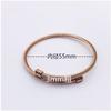 Pulsera de Cable de Acero con Forma de Corazón Abierto de Nuevo Estilo Transfronterizo Europeo y Americano Pulsera de Amor de Acero Inoxidable Joyería de Cable de Acero Pulsera