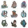 Patches Bordados com Elementos de Velho Oeste + Fantasia Marinha Estilo Vintage Desgastado para Roupas, Sapatos, Chapéus e Reparo Personalizado de Furos
