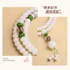 Venta al por mayor de fábrica Pulsera Simple de Raíz de Bodhi de Jade Blanco Cuentas de Manzana 108 Cuentas Cuentas del Rosario Pulsera para Hombres y Mujeres