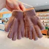 Guantes de Invierno de Dedos Completos Cálidos para Niños Niñas Estudiantes Escritura Lisos Lindos Color Puro Nuevos
