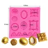 Molde de Silicone Retrô Europeu para Confeitaria, Bolo, Chocolate, Fondant, Renda de Natal, Decoração de Bolo