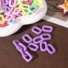 Joias de acrílico plástico anel aberto cor macaron cor sólida fivela em forma de U corrente plástica acessórios para joias DIY