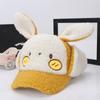 Gorra para Niños Estilo Coreano Dibujos Animados Orejas Largas Engrosada Cálida Gorra de Béisbol Invierno Dibujos Animados Protección de Orejas Gorra con Pico de Pato