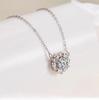 Collar de plata de ley S925 con forma de corazón guardián y diamantes Mosan, colgante de amor, joyería Spice Girl con un dulce viento fresco, transfronterizo, novedad de 2022