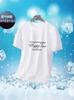 Camiseta de Verano para Hombre de Manga Corta de Seda de Hielo, Holgada, Cuello Redondo, Transpirable, Secado Rápido, Absorbente de Sudor, Malla, Casual y Versátil