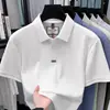 Camiseta Masculina de Manga Curta 100% Algodão Egípcio de Fibra Longa Verão Novo Estilo Casual de Negócios Polo Masculino de Alta Qualidade Atacado