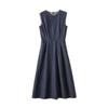 Vestido Chaleco Denim Sin Mangas Azul Tanino Xinge para Mujer Verano Nuevo Cintura Adelgazante Elegante Retro Largo
