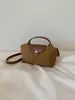 Nova Bolsa de Mão Nicho Luxo Leve Feminina Nylon Cor Contrastante Ombro Único Transversal Costurada Sob o Braço Bolsa Bolinho Pequena Quadrada