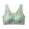 Sujetador de Botones Frontales Estilo Mamá para Mujer, Estampado, Sin Varillas, Push-Up, Transpirable, Copa Fija, Estilo Camiseta sin Mangas, Tallas Grandes
